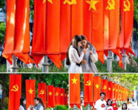 Cờ Đảng treo hội trường