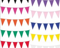 Cờ Dây Tam Giác Nhiều Màu Sắc – Giải Pháp Trang Trí Nổi Bật Cho Mọi Không Gian