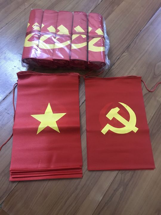 Cờ Dây Sao Đảng Trang Trí Đồng Bộ – Xưởng May Cờ Hoàng Gia Hà Nội
