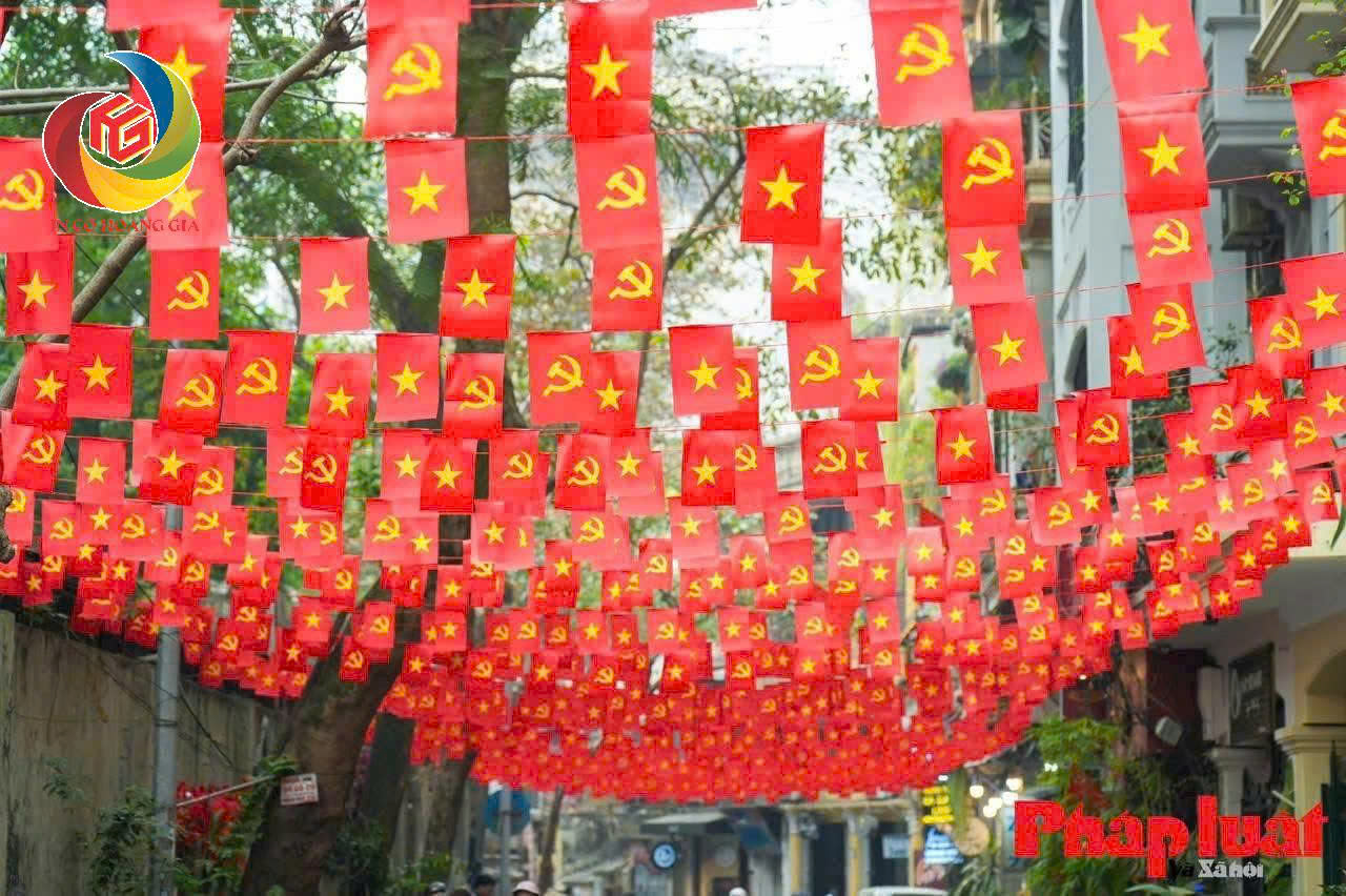 Cờ dây sao Đảng chịu nắng mưa – Xưởng may cờ Hoàng Gia chất lượng cao