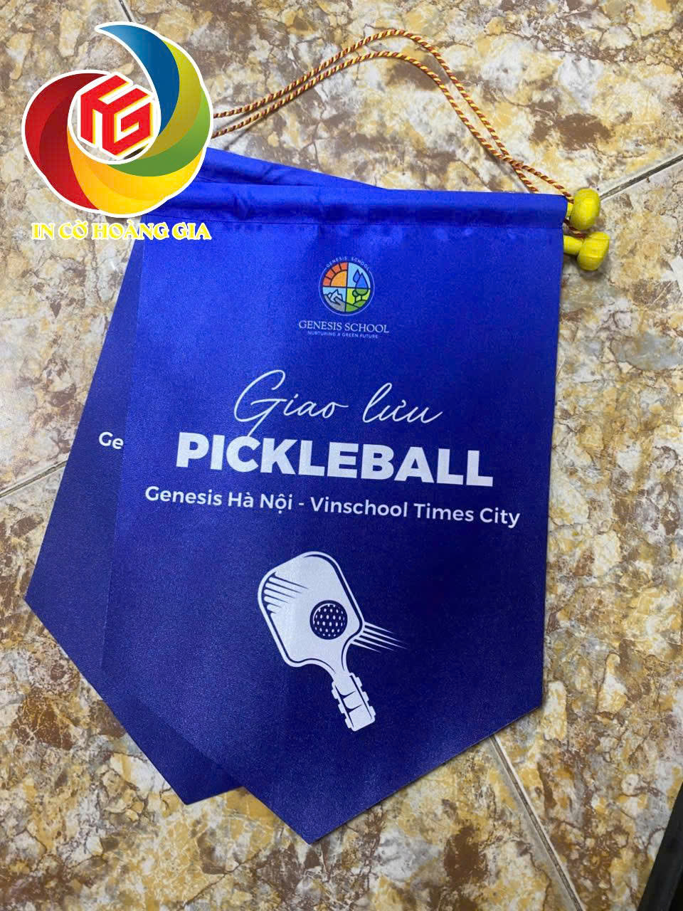 Cờ Lưu Niệm Giải Pickleball – Xưởng May Cờ Hoàng Gia Chuyên Nghiệp, Đúng Chuẩn Giải Đấu